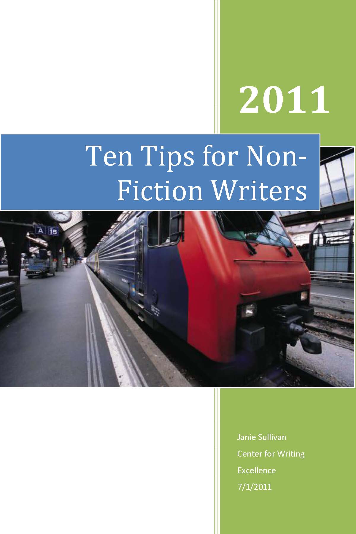 I have taken all the posts from the Ten Tips for Non-Fiction Writers,